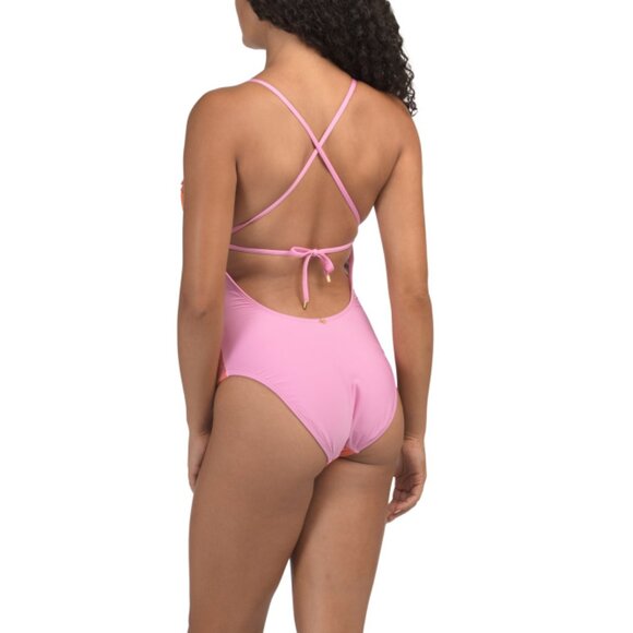PQ SWIM Pink/orange Made In Colombia Eloise One-piece Swimsuit - Picture 2 of 2